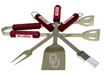 4 Pc Bbq Set Oklahoma Sooners - 61019