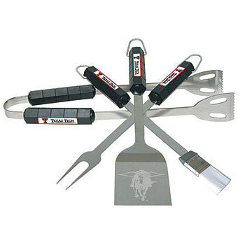 4 Pc Bbq Set Texas Tech Red Raiders - 61027