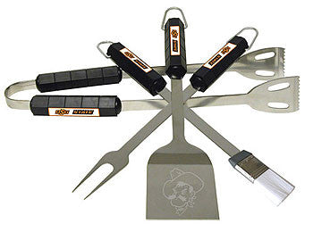 4 Pc Bbq Set Oklahoma State Cowboys - 61047