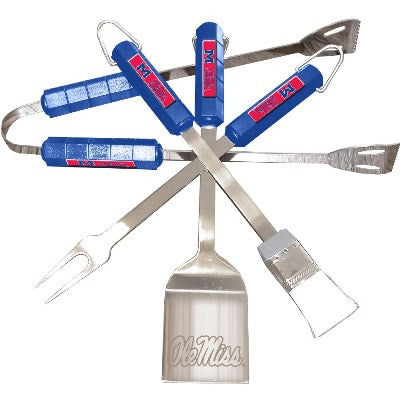 4 Pc Bbq Set Mississippi Rebels - 61116