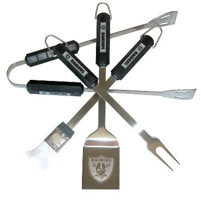 4 Piece Bbq Set Oakland Raiders - 78102