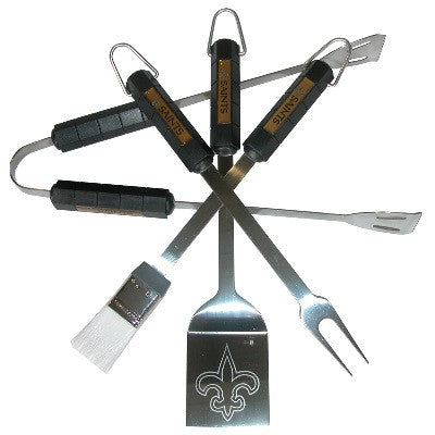 4 Piece Bbq Set New Orleans Saints - 78126