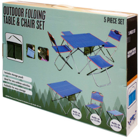 Outdoor Folding Table & Chairs Set